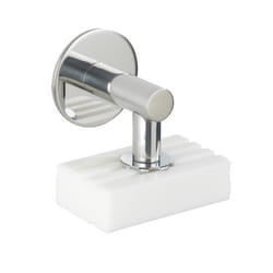 Porte savon mural porte savon magnétique fixation sans perçage Turbo Loc Acier Inox 45x4x7 cm brillant