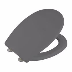 WENKO 24572100, Allongé, Abattant rigide, Gris, Duroplast, 2,1 kg, 37 cm