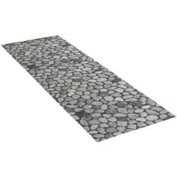 Tapis de bain en mousse Sassi, tapis salle de bain antidérapant, Plastique effet pierre, 65x200 cm, gris - Wenko