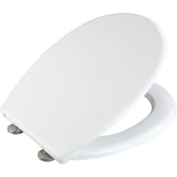 Abattant wc avec frein de chute 'easy close' Vorno Neo, abattant wc clipsable fixation acier inox 'fix clip', Duroplastique, surface antibactérienne,