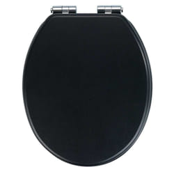 WENKO 24846100 siège de toilette Abattant rigide Panneaux MDF Noir
