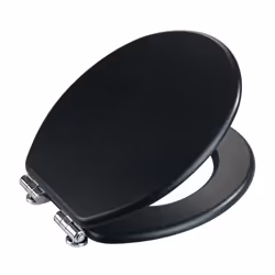 WENKO 24846100 siège de toilette Abattant rigide Panneaux MDF Noir