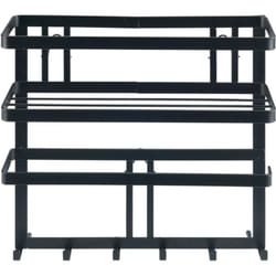 Etagère Cuisine multifonction Gala Wenko Etagère métal noir avec distributeur sopalin mural et crochets suspension ustensiles de cuisine, Métal,