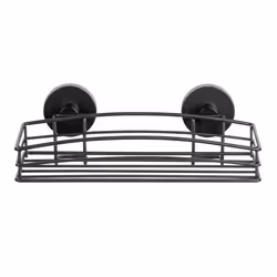 WENKO 24732100, Acier, Noir, Mural, Panier pour douche, 33 kg, 260 mm
