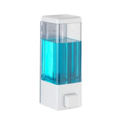 WENKO Distributeur savon liquide mural Istres distributeur gel hydroalcoolique mural sans perçage 320 ml plastique blanc