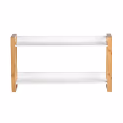 WENKO 50718800 étagères Tablette flottante Bambou, Panneaux MDF Bambou, Blanc