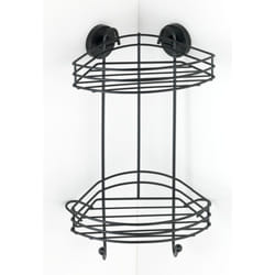 Etagère d'angle salle de bain murale, 2 paniers de douche fixation sans perçage 'Vacuum Loc Plus', repositionnable sans laisser de trace, Esprit