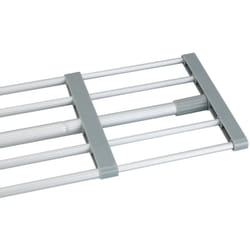 Etagère de rangement télescopique pour placard ou dressing, range chaussure, portant vêtement, Aluminium, 70-120x3x23 cm, Argent - Wenko
