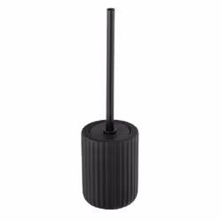 WENKO 24805100, Support et brosse pour toilettes, Noir, Vitrocéramique, Acier inoxydable, 420 mm, 11,5 cm