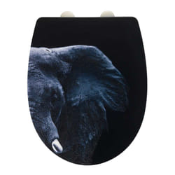 WENKO Elephant Abattant rigide Thermoplastique Multicolore, Blanc