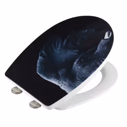 WENKO Elephant Abattant rigide Thermoplastique Multicolore, Blanc
