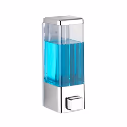 Distributeur de savon liquide mural - WENKO - Istres - 320 ml - Chromé - Sans perçage