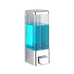 Distributeur de savon liquide mural - WENKO - Istres - 320 ml - Chromé - Sans perçage