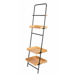 WENKO 50706100 étagères Étagère Autonome Bambou Bambou, Noir
