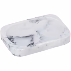 « Naturelle, sans époque, élégante » - la série d'accessoires de salle de bain Desio de WENKO, à l'aspect marbre, crée comme  ...