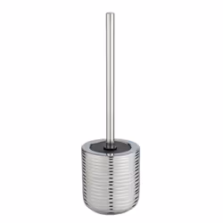 WENKO 24827100, Support et brosse pour toilettes, Argent, Vitrocéramique, Acier inoxydable, 116 mm, 116 mm