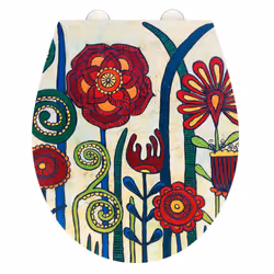 WENKO 25088100, Allongé, Abattant rigide, Multicolore, Duroplast, 38 cm, 44,5 cm