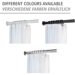 Wenko - Barre de douche extensible Luz tringle rideau de douche armoire télescopique, fixation sans perçage par torsion, aluminium