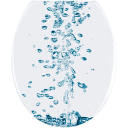 Wenko - Abattant wc Original Soda, abattant wc avec fixation inox, Duroplast antibactérien, 37.5 x 45 cm, Multicolore