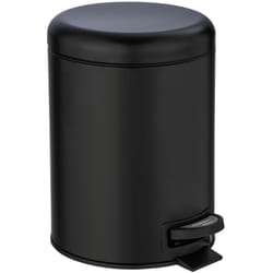 Poubelle à pédale Salle de bain Wenko modèle Leman, poubelle salle de bain, poubelle wc, collecteur de déchet bureau, Contenance 5l, Coloris inox