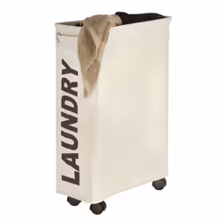 WENKO 3450113100 panier à linge 43 L Rectangulaire Polyester Beige, Noir - Vue supplémentaire 2