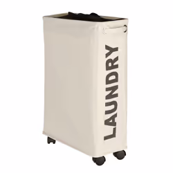 WENKO 3450113100 panier à linge 43 L Rectangulaire Polyester Beige, Noir - Vue supplémentaire 4