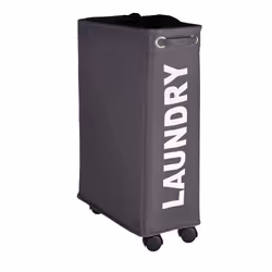 WENKO Corno panier à linge 43 L Rectangulaire Polyester, Polypropylène (PP) Gris - Vue supplémentaire 5