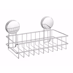 WENKO 24860100, Métal, Argent, Mural, Panier pour douche, Brillant, 10 kg