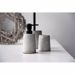 WENKO Villena Distributeur de savon 0,15 L Noir, Gris