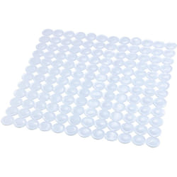Tapis de douche Belem antidérapant, fond de douche avec ventouses, pvc, 54x54 cm, blanc - Wenko