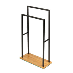 WENKO 24752100 porte-serviettes et anneau porte-serviettes Support de serviette Colonne Bambou, Noir