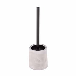 WENKO 24815100, Support et brosse pour toilettes, Gris, Ciment, Plastique, Acier inoxydable, 380 mm, 11,5 cm