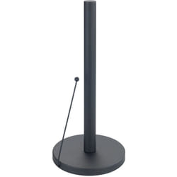 Porte-rouleau Clayton Wenko barre de maintien des rouleaux, support sur pied pour tous les rouleaux essuie-tout du commerce, métal, d15x33cm, noir
