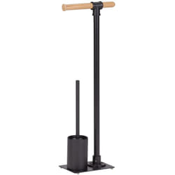 Support de papier toilette en métal et brosse pour WC FORLI, noir, Wenko