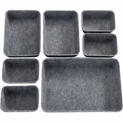 Schubladen Organizer Polyesterfilz 28,5x5x20cm 7teilig Hauteur 5 cm Mélange de matériaux 100% Polyester Longueur du produit 2 ...