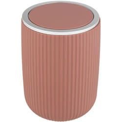 Wenko - Poubelle de Salle de bain Modèle Agropoli, poubelle wc, poubelle de salle de bain avec couvercle basculant, sans bpa, 2L, rose ancien, s,