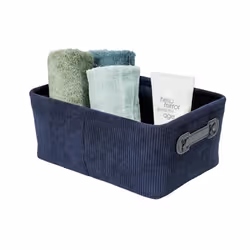 WENKO Panier de Rangement en Velours ALENA Boîte Rangement pour la Maison Chambre Dressing Salle de Bain 276 x 12 x 20cm
