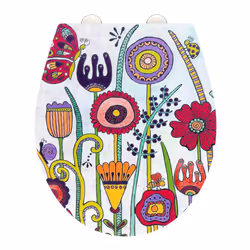 WENKO 25087100, Allongé, Abattant rigide, Multicolore, Duroplast, 2,5 kg, 38 cm