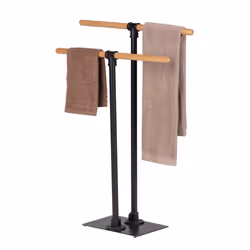 WENKO 24975800 porte-serviettes et anneau porte-serviettes Support de serviette Colonne Bambou, Noir - Vue supplémentaire 4