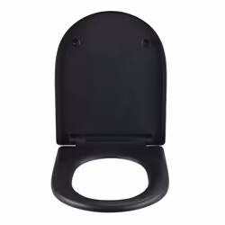 WENKO 24989100 siège de toilette Abattant rigide Duroplast Noir