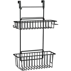 Panier suspendu Flexi, 2 étages, organiseur à suspendre à un tiroir ou une porte de placard, convient pour salle de bain et cuisine, sans perçage, en
