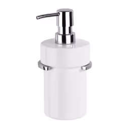 WENKO 25032100 Distributeur de savon 0,36 L Acier inoxydable, Blanc