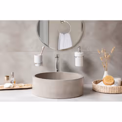 WENKO 25032100 Distributeur de savon 0,36 L Acier inoxydable, Blanc