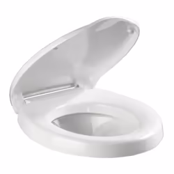 WENKO 21905100 siège de toilette Abattant rigide Aluminium, Duroplast Blanc