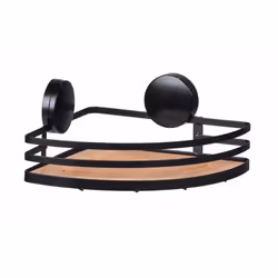 WENKO 24980800, Métal, Noir, Mural, Panier pour douche, Mat, 10 kg
