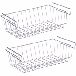 Le lot de 2 paniers suspendus chromés de WENKO est l'accessoire de rangement parfait pour l'organisation de votre cuisine et  ...