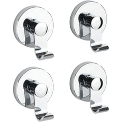 Crochet salle de bain Wenko Vacuum-Loc Irun chromé 2x2 Haken en plastique abs pour salle de bain sans perçage idéal pour accrocher serviettes et