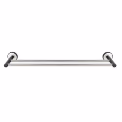 WENKO 25015100 porte-serviettes et anneau porte-serviettes Support de serviette Mural Noir, Argent