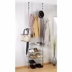 WENKO 6200060100 porte-manteaux 5 crochet(s) Noir, Gris