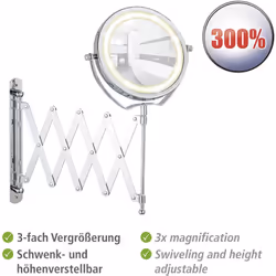 Le miroir cosmétique mural Brolo avec éclairage par DEL épouse discrètement tout style d'aménagement grâce à son design noble ...